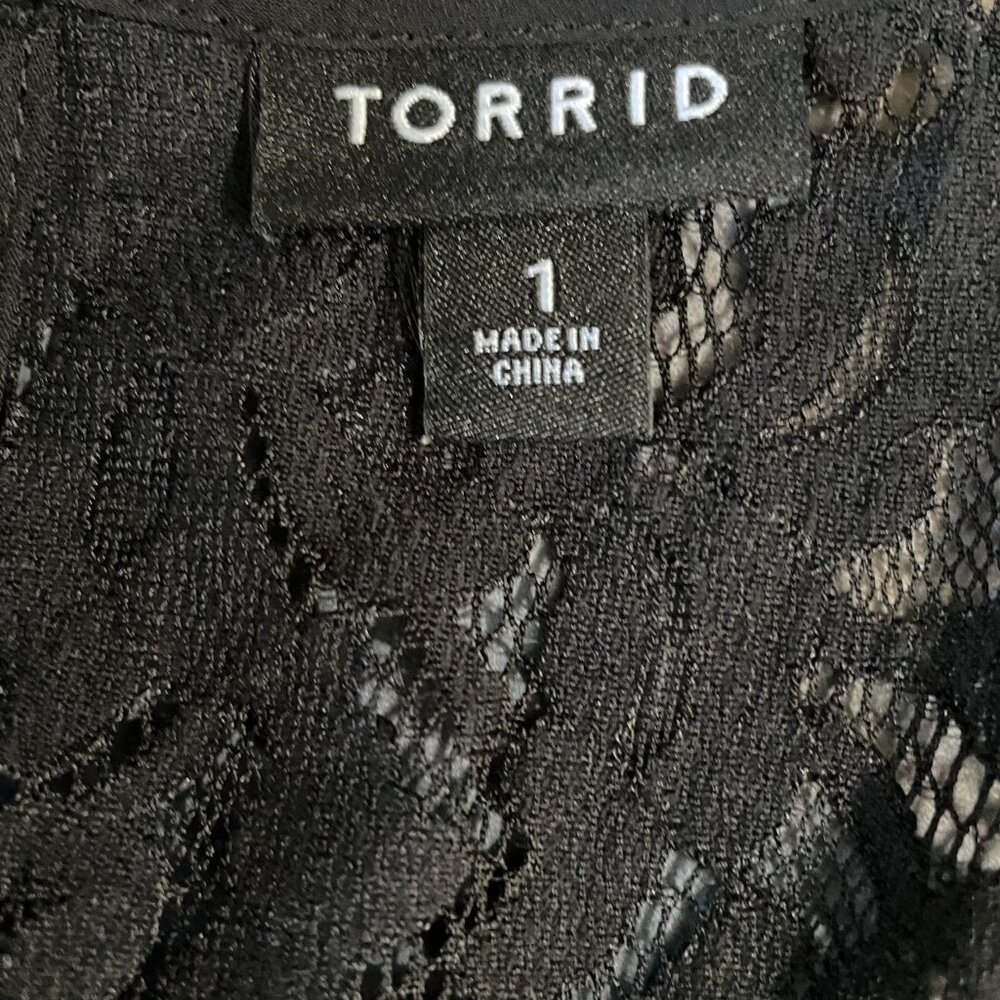 Torrid Black Lace Babydoll Top Romantic Coquette Fairy‎ Gothic Soft Girl Blouse - Picture 3 of 9